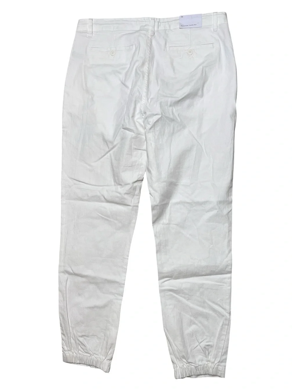 Onia Men’s Stretch Linen Blend Traveler Pant Trousers White Size 34 NWT